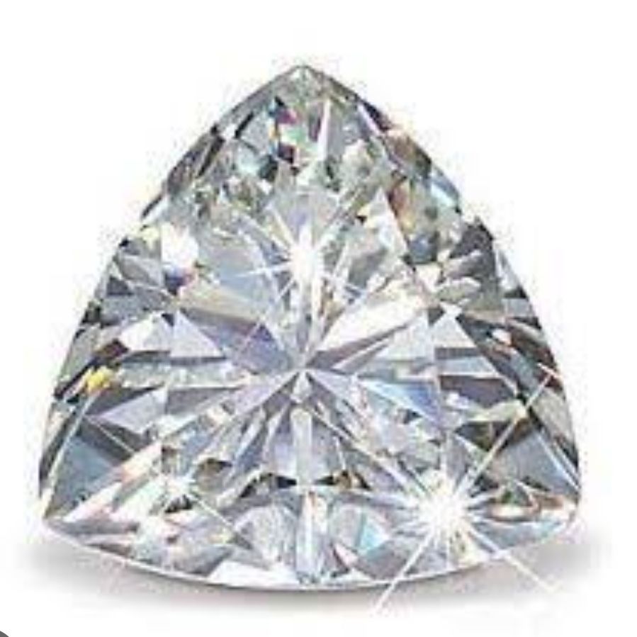 TRILLION SHAPE MOISSANITE GRA CERTIFIED D COLOUR VVS1 CLARITY EXCELLENT CUT