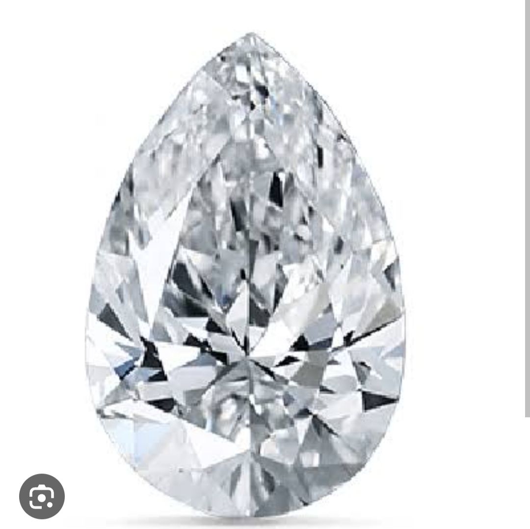 PEAR SHAPE MOISSANITE GRA CERTIFIED D COLOUR VVS1 CLARITY EXCELLENT CUT