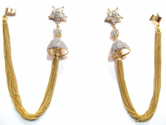 Jewelshingar Cubic Zirconia Earrings Danglers For Women Jewellery ( 9517-ec-clear ) - JEWELSHINGAR