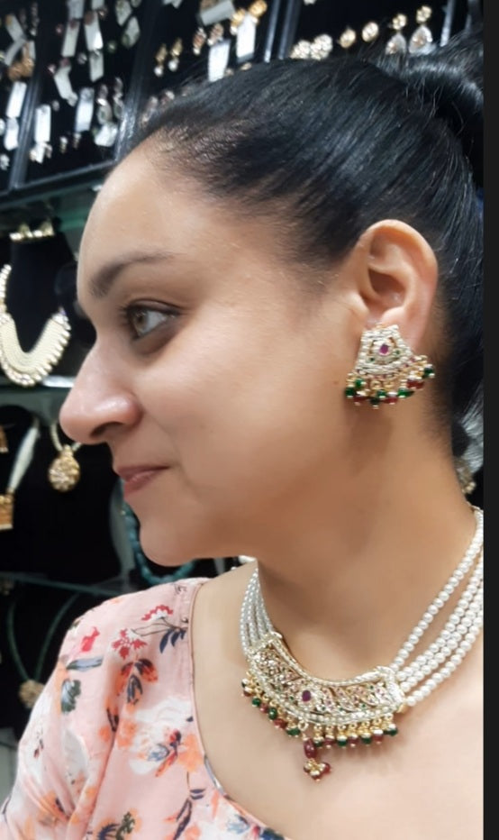 Jewelshingar Jadau necklace set (90122JAD)