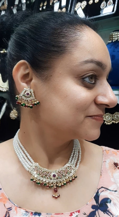 Jewelshingar Jadau necklace set (90122JAD)
